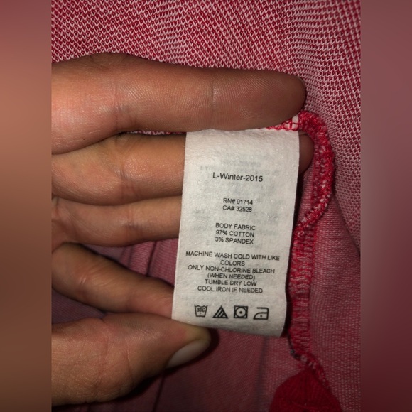 Armani Exchange Polo Shirt Red Size L Short Sleeve A/X Striped Authentic - Picture 10 of 12